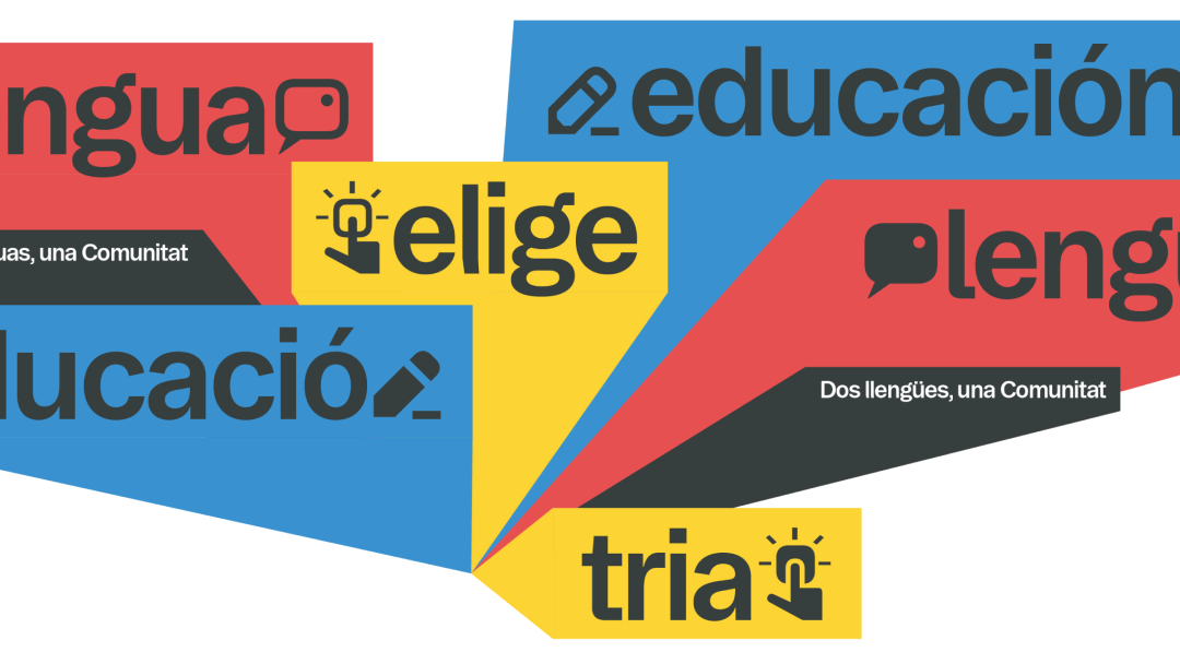 Consulta para elegir la lengua base, valenciano o castellano, para cada uno de sus hijos/as